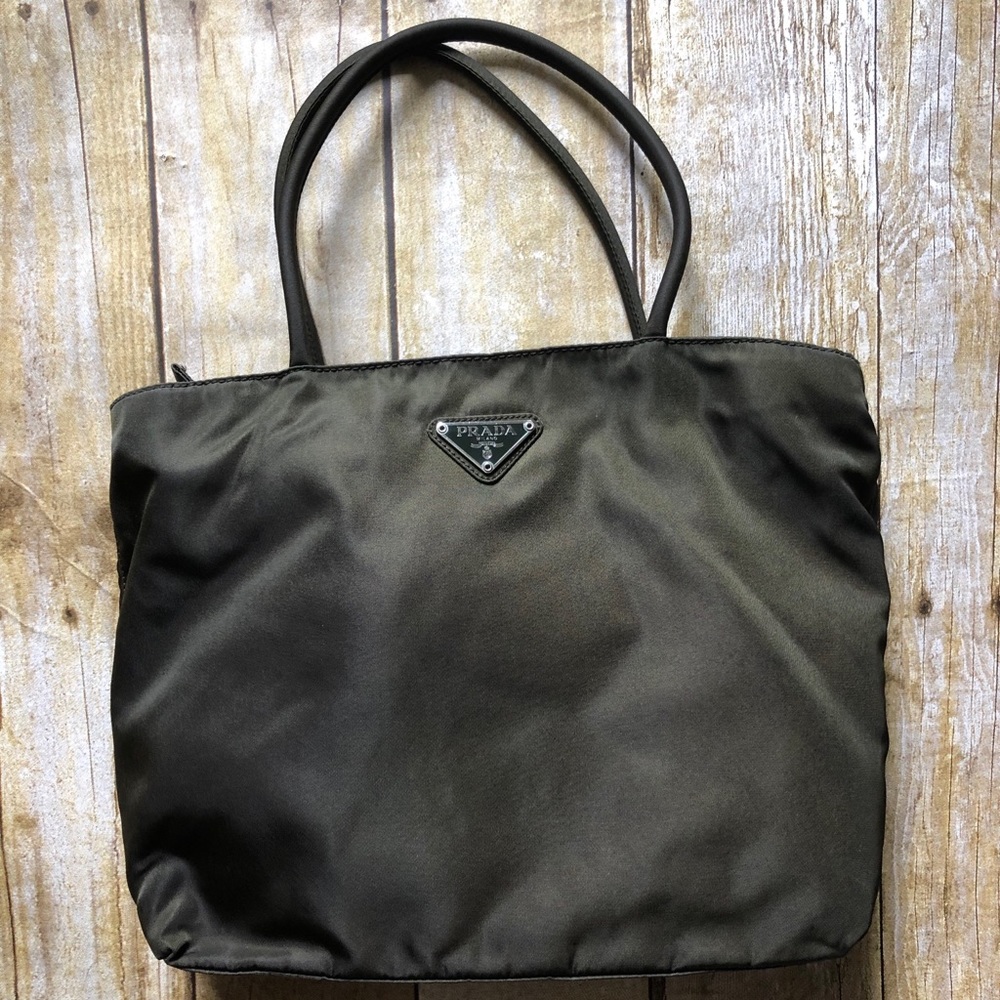 Authentic Prada Tessuto Nylon Hunter Green Tote